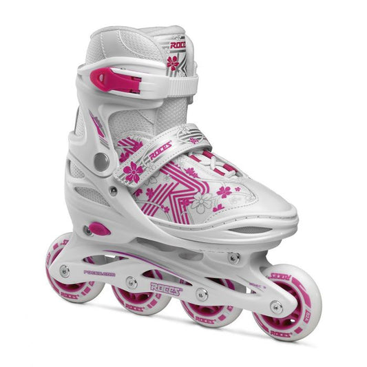 Jokey 3.0 Girls' Inline Skate by Roces - White and Pink