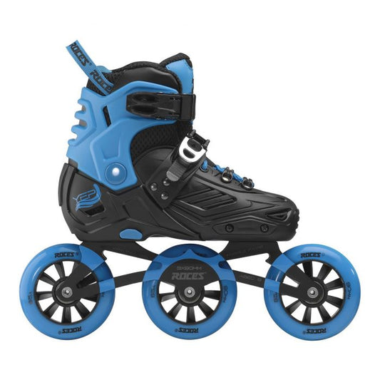 YEP 3X90 TIF Kids' Adjustable Rollerblades by Roces - Black and Astro Blue
